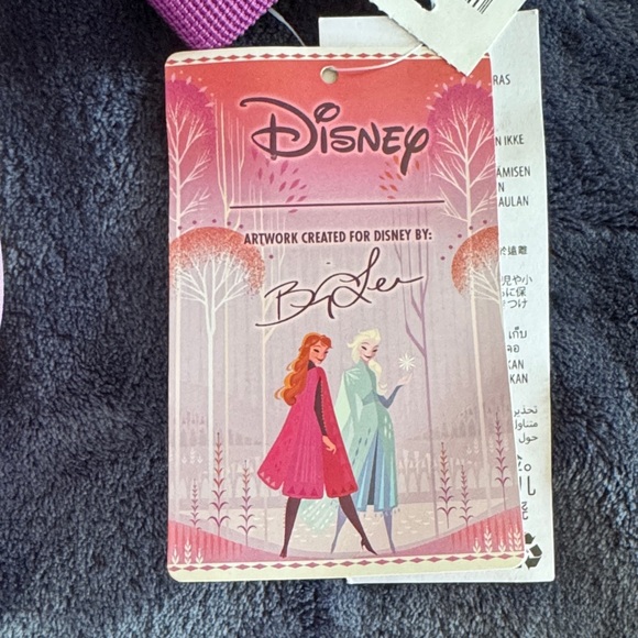 Disney Frozen Anna and Elsa Pink and Purple Adjustable Crossbody Bag - Picture 2 of 4